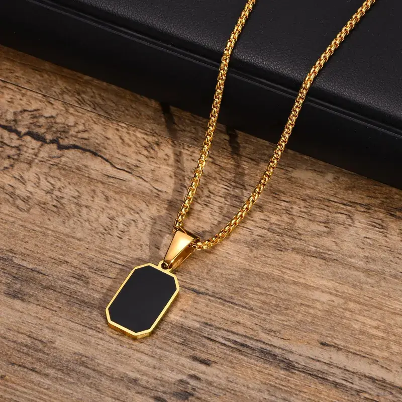 Black stone Unisex Pendent - FY0153